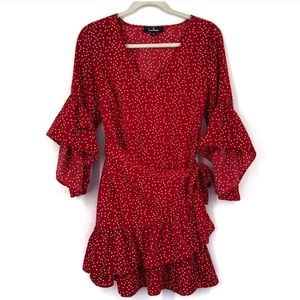 Lulu’s 3/4 bell sleeve wrap dress